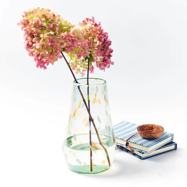 Vibrant Confetti Atar Glass Vase: Geometric Joy for Every Space - Image 5