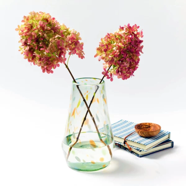 Vibrant Confetti Atar Glass Vase: Geometric Joy for Every Space - Image 4