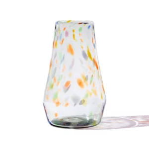 Vibrant Confetti Atar Glass Vase: Geometric Joy for Every Space