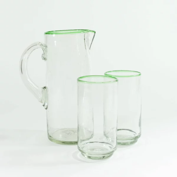 Green Rim Stackable Glassware: Crafted for Elegance & Sustainability - Image 5