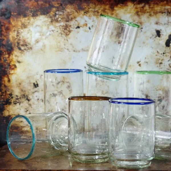 Green Rim Stackable Glassware: Crafted for Elegance & Sustainability - Image 4