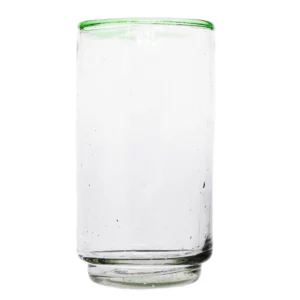 Green Rim Stackable Glassware: Crafted for Elegance & Sustainability