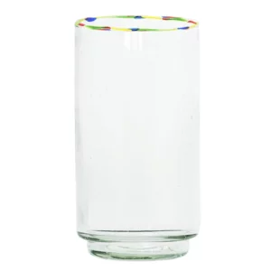 Multi-Rim Stackable Artisan Glassware: Colorful Elegance for Every Pour